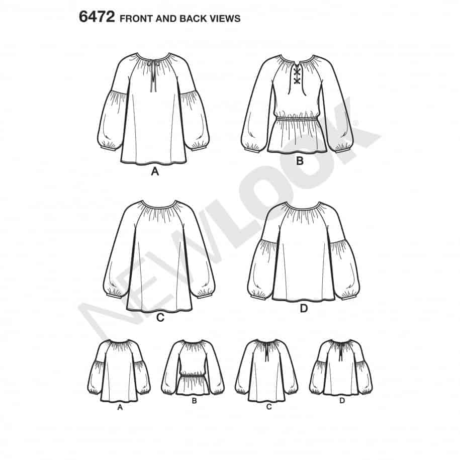 New Look Pattern 6472 - Boho Blouses | Alisellou Designs Sewing Centre