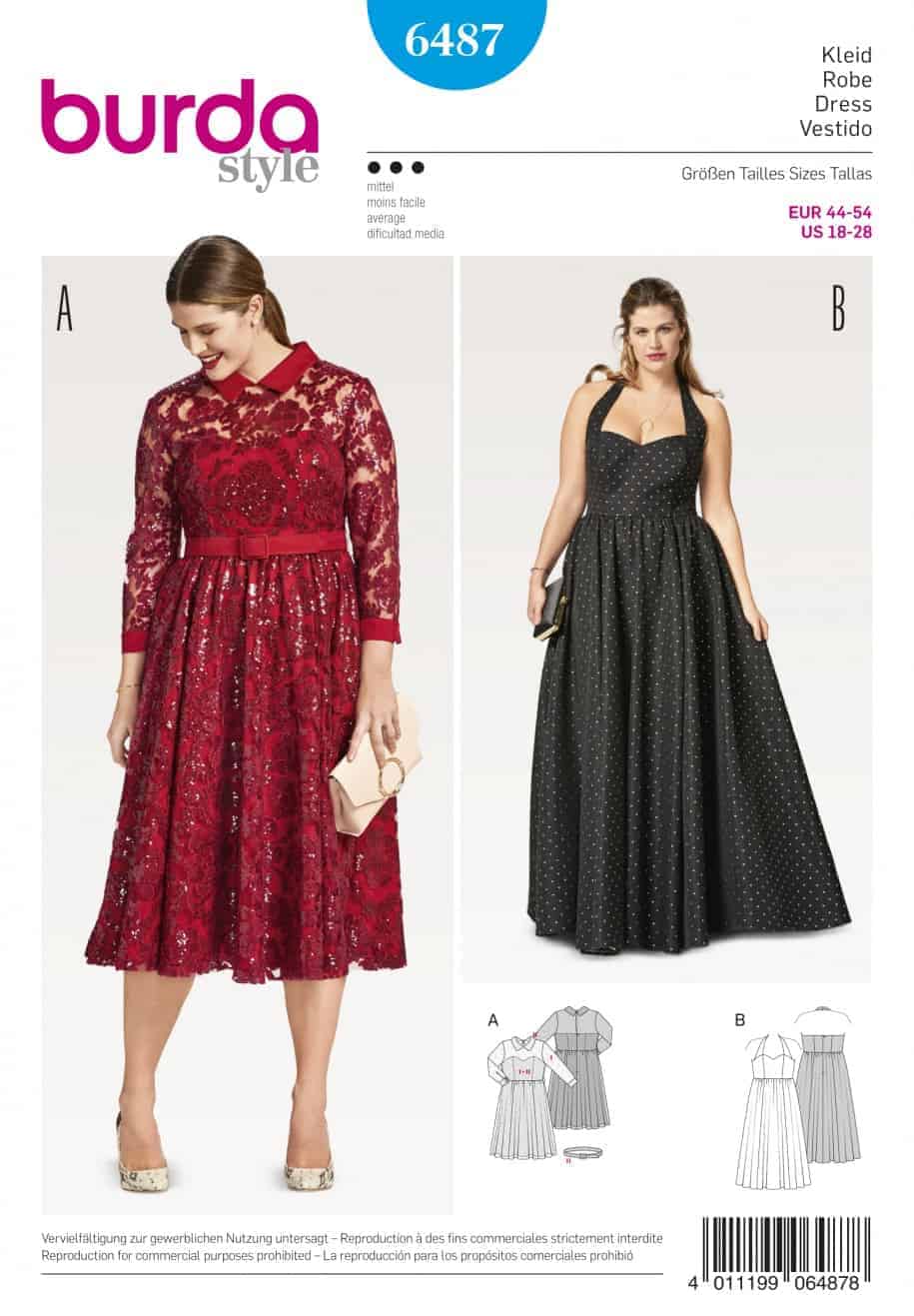 Burda Style Sewing Pattern 6487 Misses Evening Dress